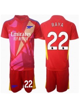 Arsenal David Raya #22 Målvakt Replika Borta Kläder Barn 2024-25 Kortärmad (+ byxor)